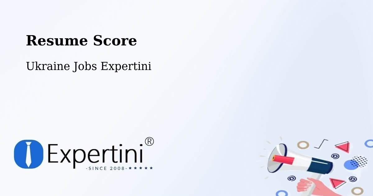 Resume Score & Job Description Match Tool – Kropyvnytskyi - Ukraine Jobs Expertini